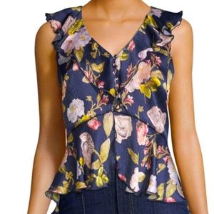 Alice + Olivia Nora Floral Print Blouse